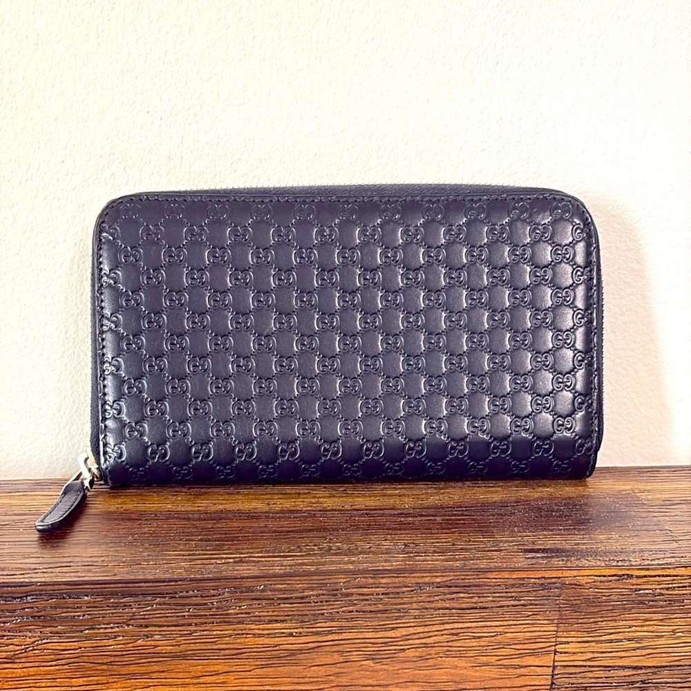 Gucci Black Embossed Leather Wallet
